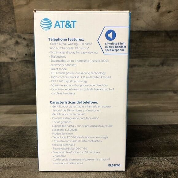 AT&T EL51203 2 handset cordless answering system with caller ID - Picture 3 of 9